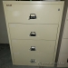 Tan FireKing 4 Drawer Fire Proof Lateral File Cabinet, Locking